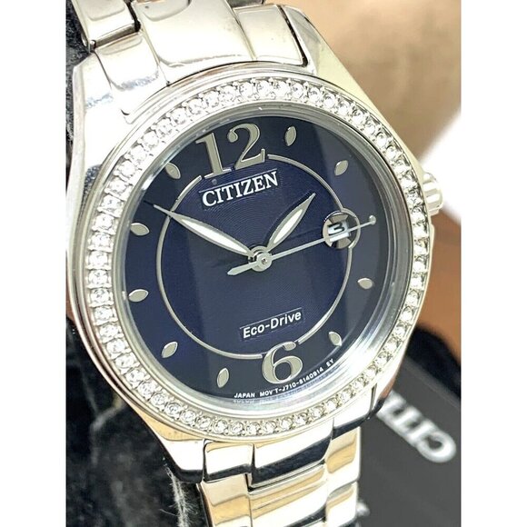 Citizen Womens Watch FE1140-86L Eco Drive Silhouette Blue Dial Silver Steel 29mm - Picture 14 of 15